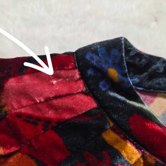 S Farm Rio x Anthropologie Banana Sky velvet mini dress (with flaw) - Picture 7 of 14